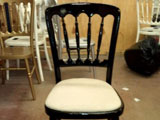Black Chair - White Cushion