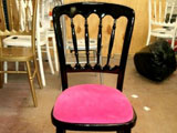 Black Chair - Pink Cushion